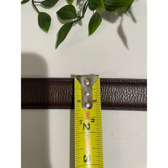 Nat Nast Mens Brown Leather Belt With Silver Buckle - Picture 13 of 14